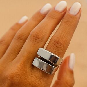 🌸NWOT Stainless Steel Geometric Ring